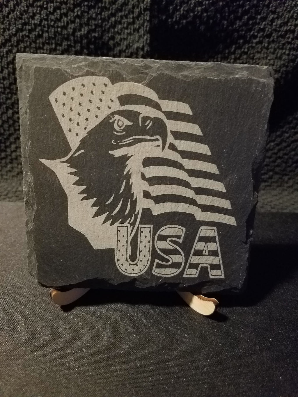 American Eagle Patriotic Slate Coaster Set