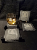 Liberty Bell Patriotic Slate Coaster Set