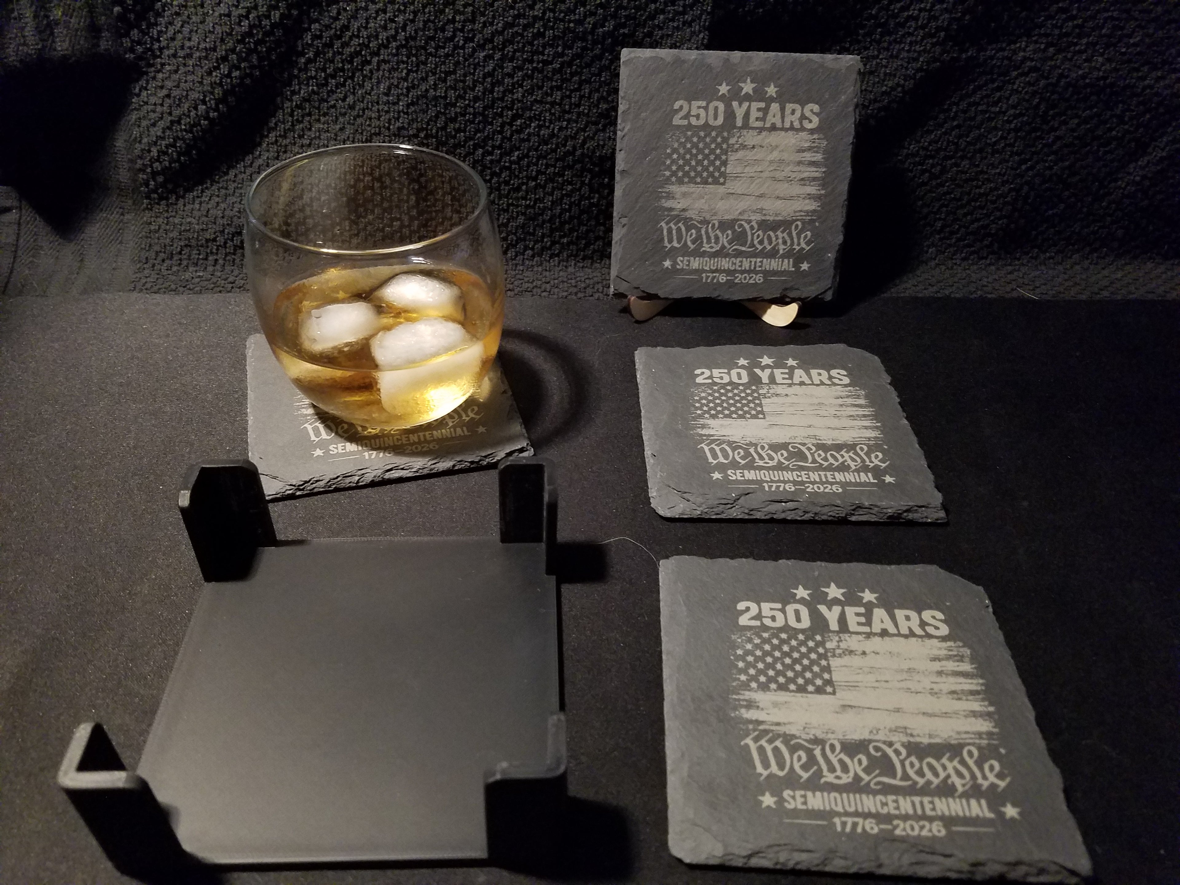 250 Years of America “We the People” Slate Coaster Set