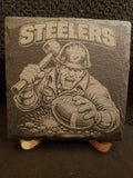 Pittsburgh Steelers Custom Engraved Slate Coaster - Single Coaster