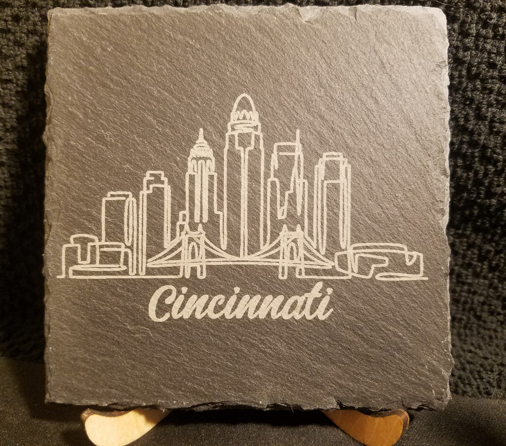 Cincinnati Skyline Slate Coaster