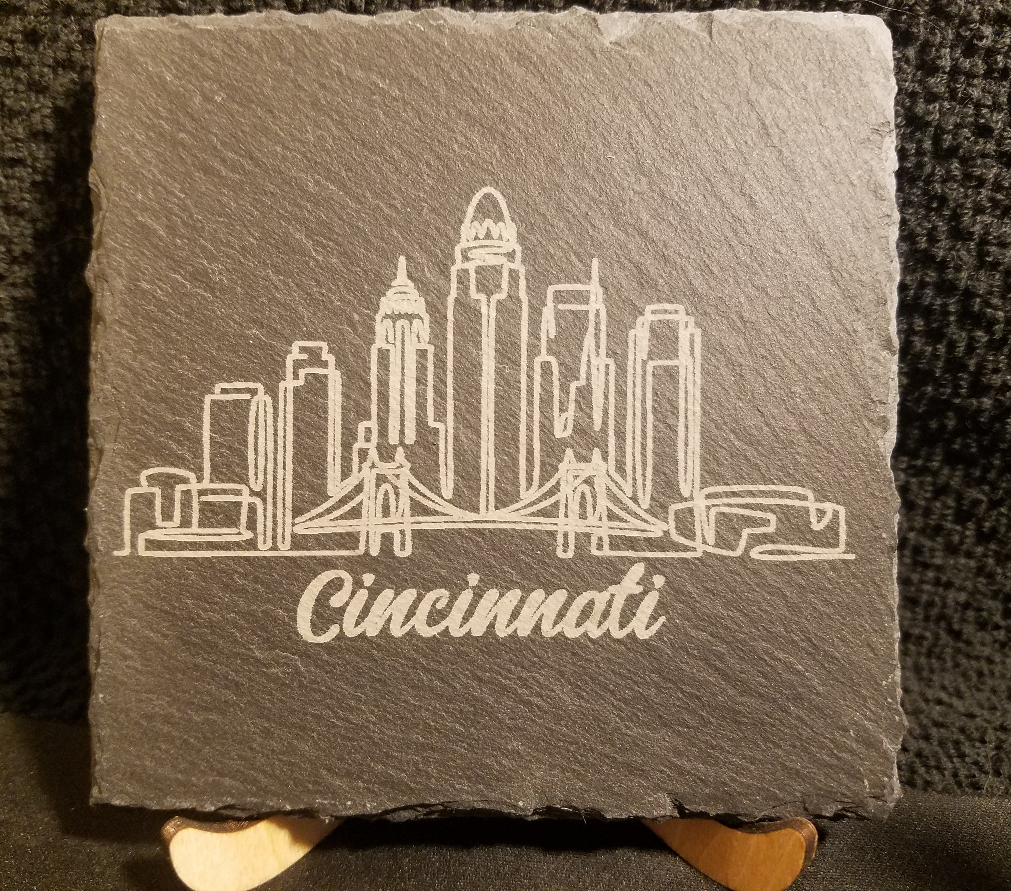 Cincinnati Skyline Slate Coaster