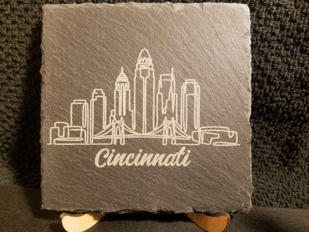 Cincinnati Skyline Slate Coaster