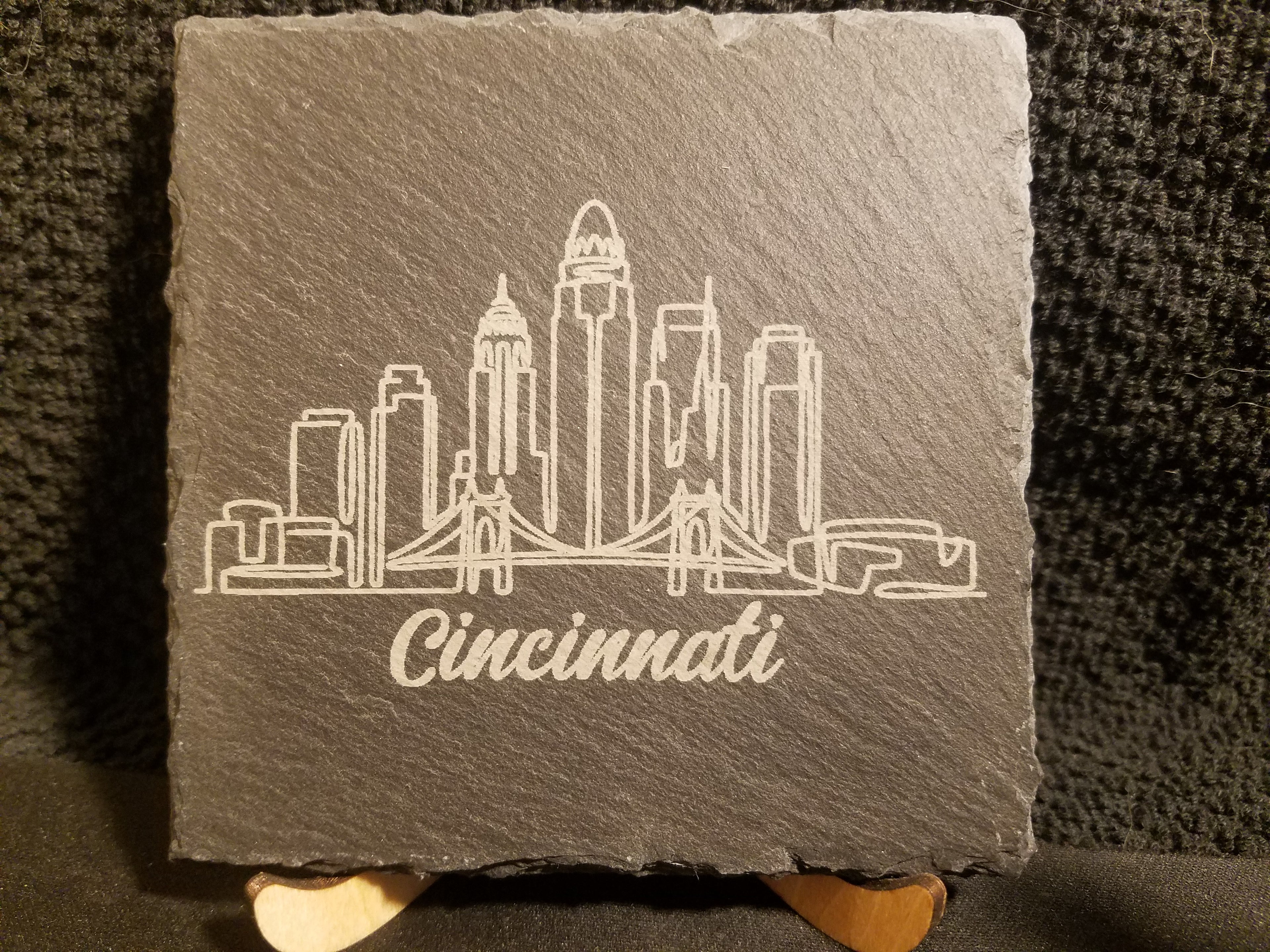 Cincinnati Skyline Slate Coaster