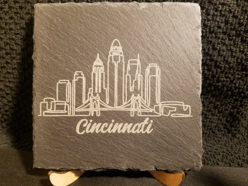 Cincinnati Skyline Slate Coaster