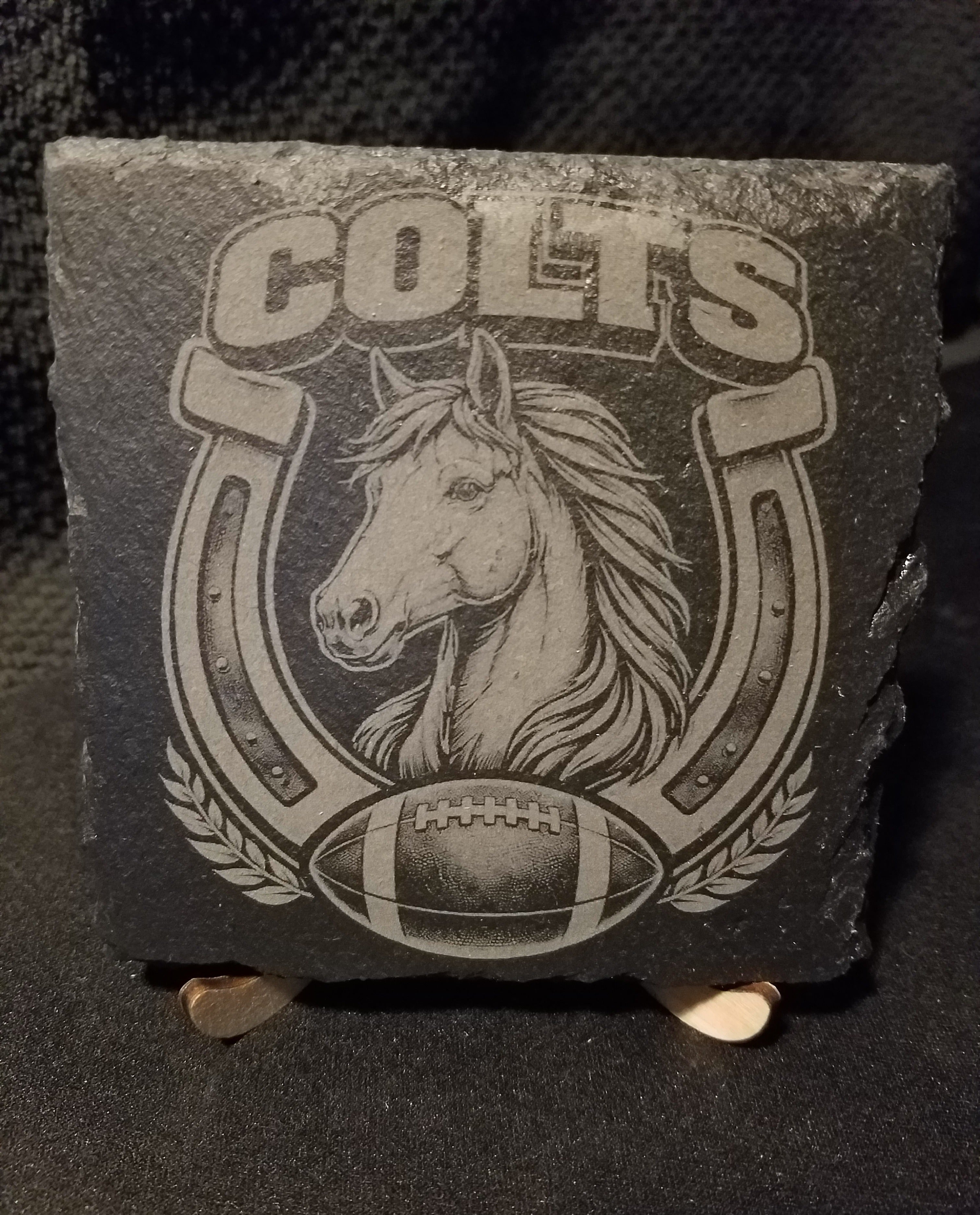Indianapolis Colts Custom Engraved Slate Coaster